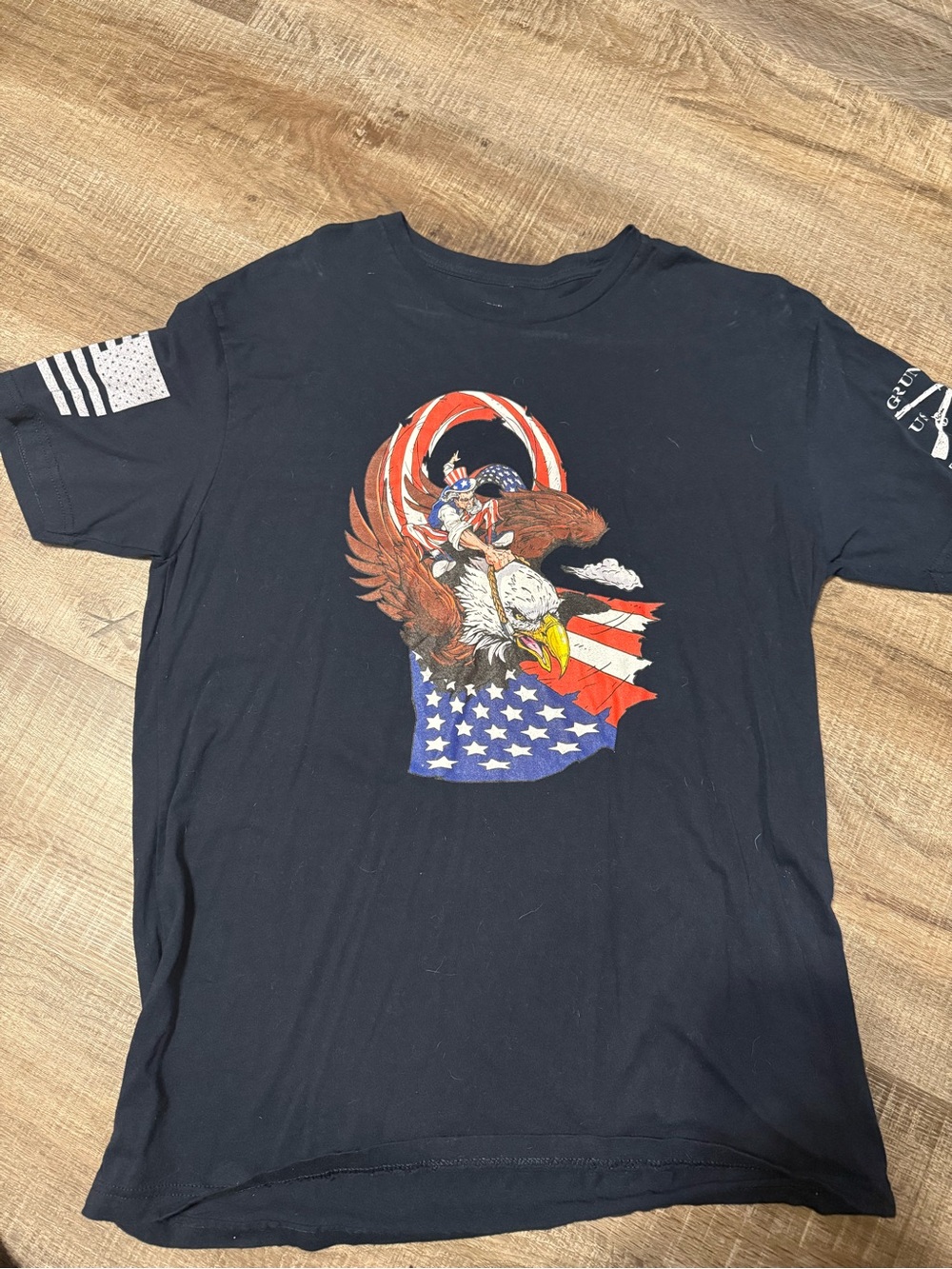 Men's Grunt Style Patriotic Eagle Graphic T‑Shirt
